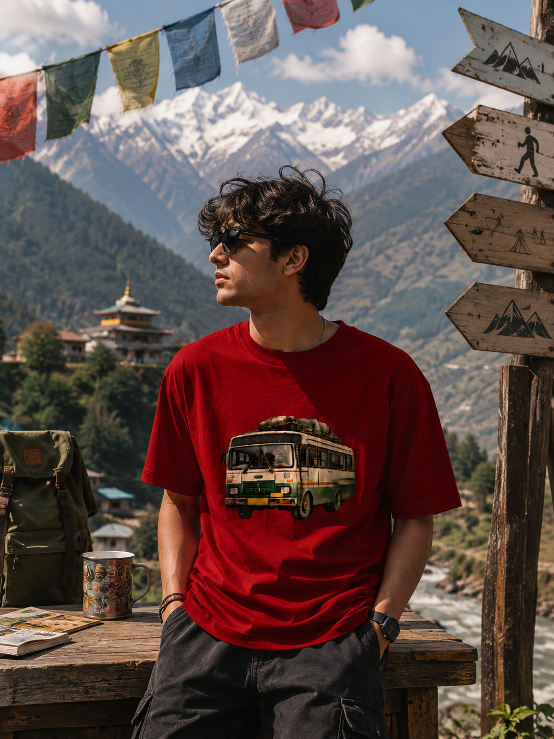 Himachal Paglu Regular Fit Tee